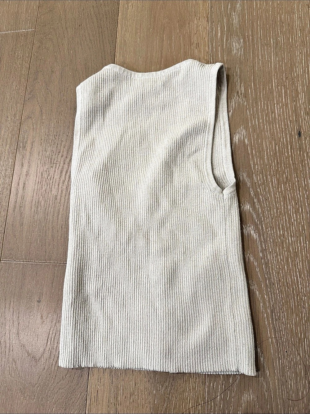 V-Neck Button-Front Sweater Vest in Cream - Picture 2 of 2